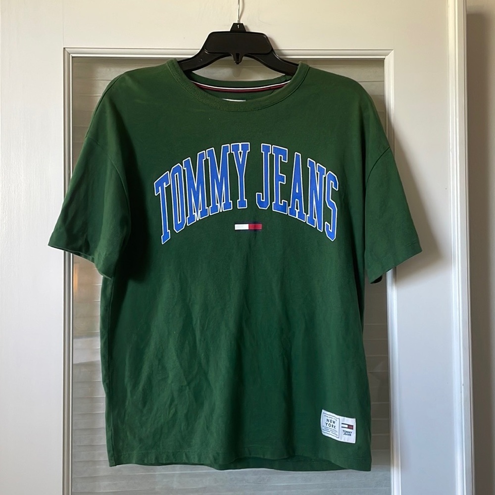 Tommy Jeans Green Short Sleeve T Shirt Size Small